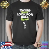 Swing swear look for ball repeat funny golfing shortsleeve shirt
