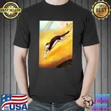 Tall tale cat running under a rainbow T-Shirt