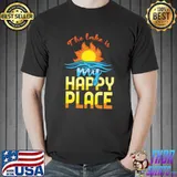 The Lake Is My Happy Place Kayak Summer T-Shirt