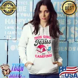 This Girl Runs On Jesus And Camping T-Shirt