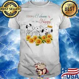 Today I Choose To Be Happy Snoopy Sunflower Shirt