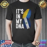 Ukraine And El SalvadorIt's In My DNA Finger Print T-Shirt