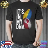 Ukraine And Greenland It's In My DNA Finger Print T-Shirt
