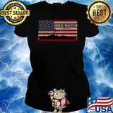 USS Mack DE-358 Ship American Flag Premium T-Shirt Ladies tee