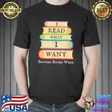 Vintage I Read What I Want Banned Books Week T-Shirt