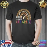 Wild About 8th Grade Back To School Leopard Rainbow T-Shirt