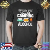 You know what rhymes with camping alcohol lover shortsleeve shirt