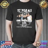 12 years of one direction signature thank you for the memories band shirt