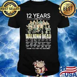 12 years the walking dead thank for memories signatures shirt