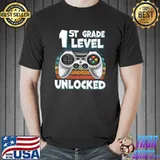 1st Grade Level Unlocked Video Gamer Back To School Vintage T-Shirt