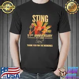 51st anniversary 19712022 thank you sting for memories signature classic shirt