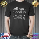 All You Need Is Love Peace And Music T-Shirt