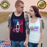 American flag kayak cool kayaking classic s Tank Top
