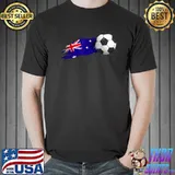 Australia Flag With Soccer Ball T-Shirt