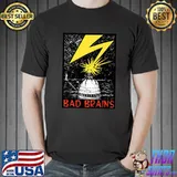 Bad brains punk band with lightning bolt hitting authority T-Shirt