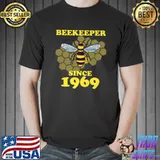 Beekeeper Since 1969 Bee Lovers Honey Bees Bee Smoker Beekeeping T-Shirt