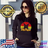 Big Floppa Meme Cute Caracal Cat Vintage Sunset T-Shirt Hoodie
