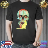 Bloody skull with a cat classic shirt