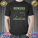 Bowers The Brave And The Proud Last Name Surname Camouflage American Flag T-Shirt