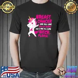 Breast Cancer Was All Like You're Mine Bitch Please Unicorn Dabbing T-Shirt