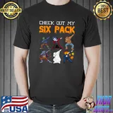 Check Out My Six Pack Werewolf zombie Pumpkin Halloween T-Shirt