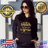 Childhood Cancer Awareness Sister Of A Warrior T-Shirt Hoodie
