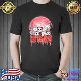 Chillin With My Creeps Cat Horror Movie Serial Killer Bloodmoon Halloween T-Shirt