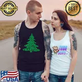 Christmas Tree Howlovel Merry Christmas Sparkle Typography Word T-Shirt Tank Top