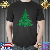 Christmas Tree Howlovel Merry Christmas Sparkle Typography Word T-Shirt