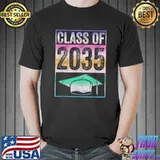 Class Of 2035 Grow With Me Graduation First Day Of School T-Shirt