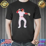Cool sticker design bohm in Red and white Classic T-Shirt