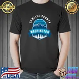 Cowlitz County Washington Forest Mountains Hiking Climbing T-Shirt