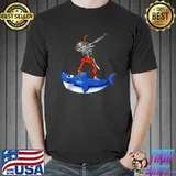 Dabbing Pirate And Shark Pirate Halloween Costume T-Shirt