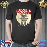 Dadcula Dracule Vampire Dad Halloween Father's Day Moon T-Shirt