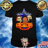 Dallas Cowboys Freddy Krueger Michael Myers Jason Voorhees Pumpkin Horror Movie Halloween shirt