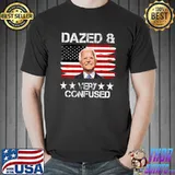 Dazed And Very Confused Conservative US Flag Joe Biden T-Shirt