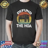 Defund The Hoa Homeowners Association Vintage Sunsert T-Shirt
