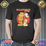 Distressed garfield cartoon classic shirt