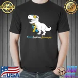 Down Syndrome T-rex Dinosaur Trisomy Ribbon T-Shirt