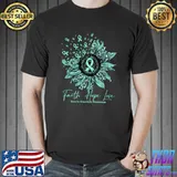 Faith Hope Love Genetic Disorders Awareness Sunflower T-Shirt