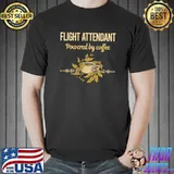Flight Attendant Powered By Coffee T-Shirt