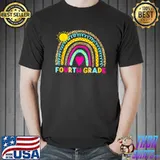 Fourth Grade Rainbow Back To School 4th Grade Squad Teacher T-Shirt