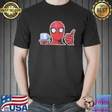 Funny spidermen glossy likes coffee classic shirt
