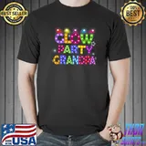 Glow Party Grandpa Birthday Lights Party Father's Day T-Shirt