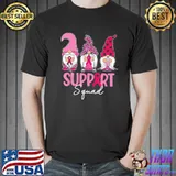 Gnomes support squad breast cancer awareness pink ribbon classic shirt