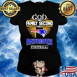 God first family second the Patriots football s Ladies tee
