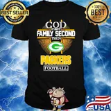 God first family second then Packers football shirt
