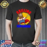 Grilling Superhero Dad Hilarious T-Shirt