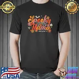 Groovy Spooky Mama Retro Halloween Ghost Witchy Spooky Mom Essential T-Shirt