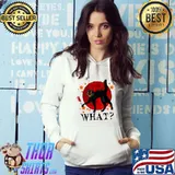 Halloween Cat What Black Cat With Knife Costume Blood Moon T-Shirt Hoodie